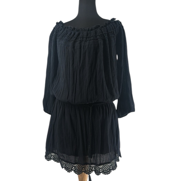 Roxy dress off the shoulder mini coverup boho beach vacation vibes sz sm - Picture 5 of 15